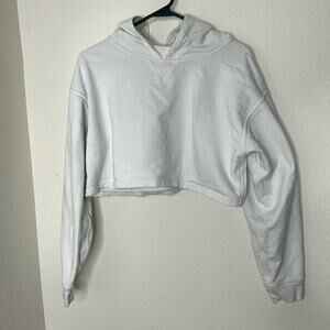 Lululemon All Yours Cropped Hoodie White Size 12